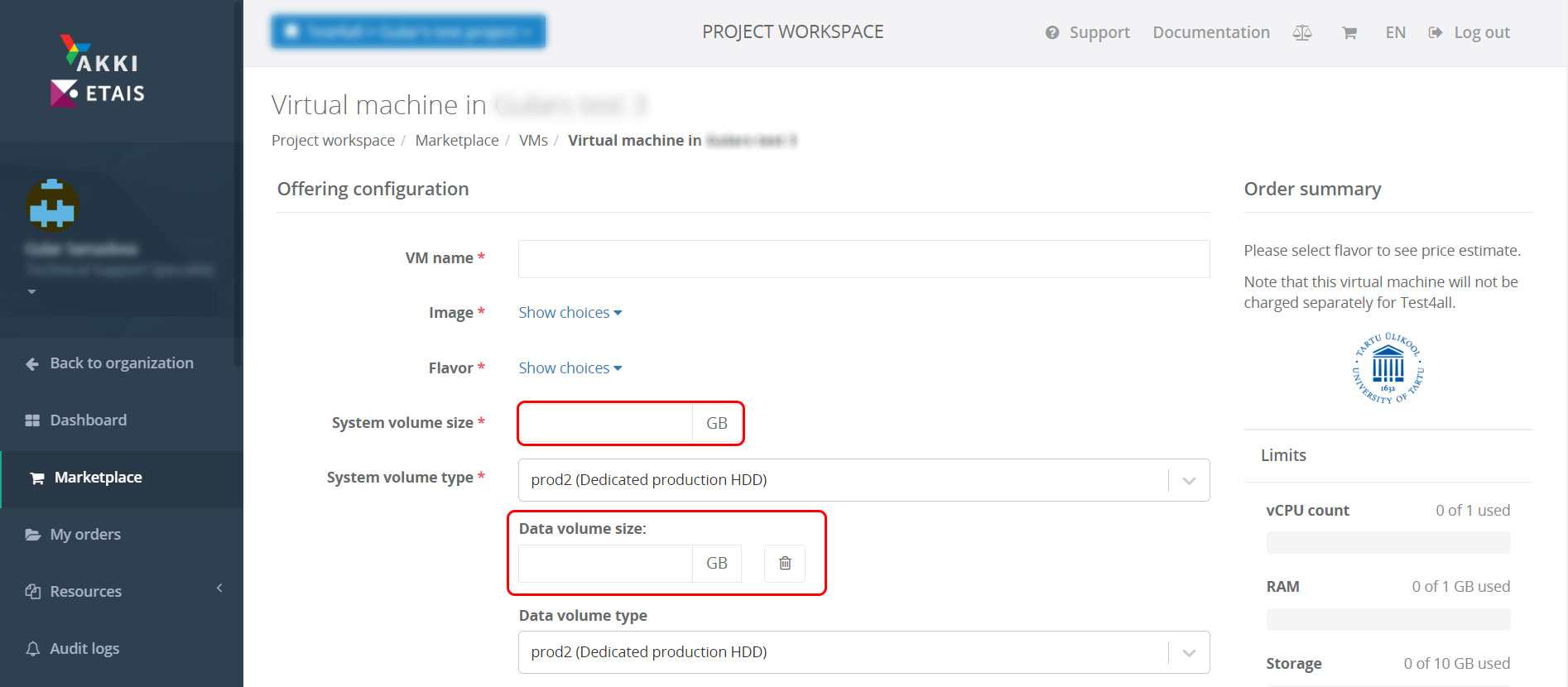 Adding a VM - step 5
