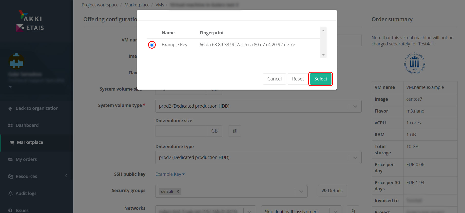 Adding a VM - step 6